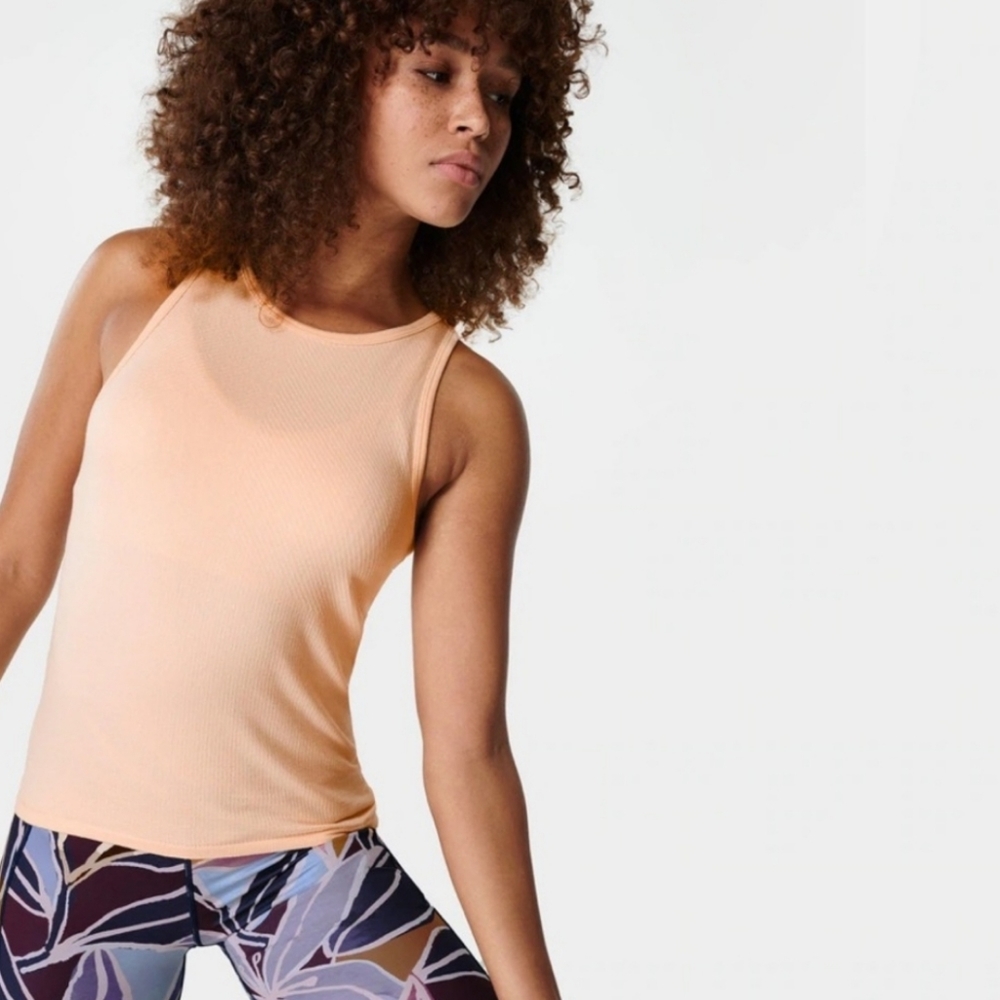 Sweaty Betty Seamless High Neck Yoga Tank Size XL